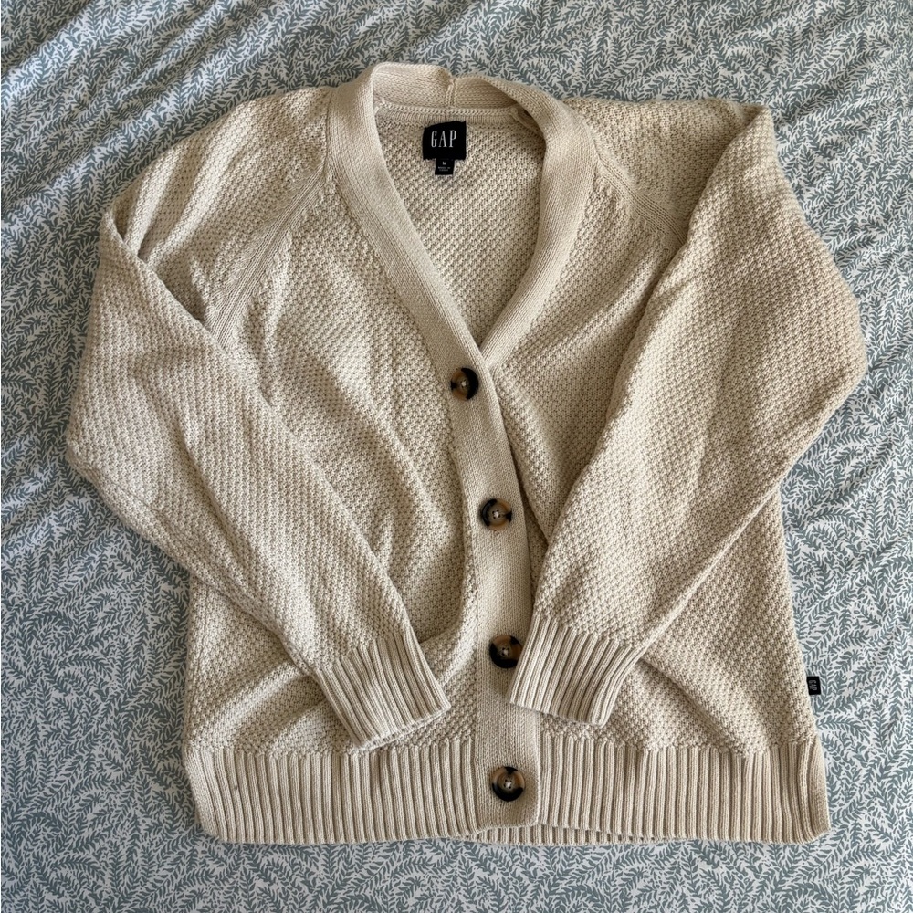 Gap 100% Cotton Cream Cardigan